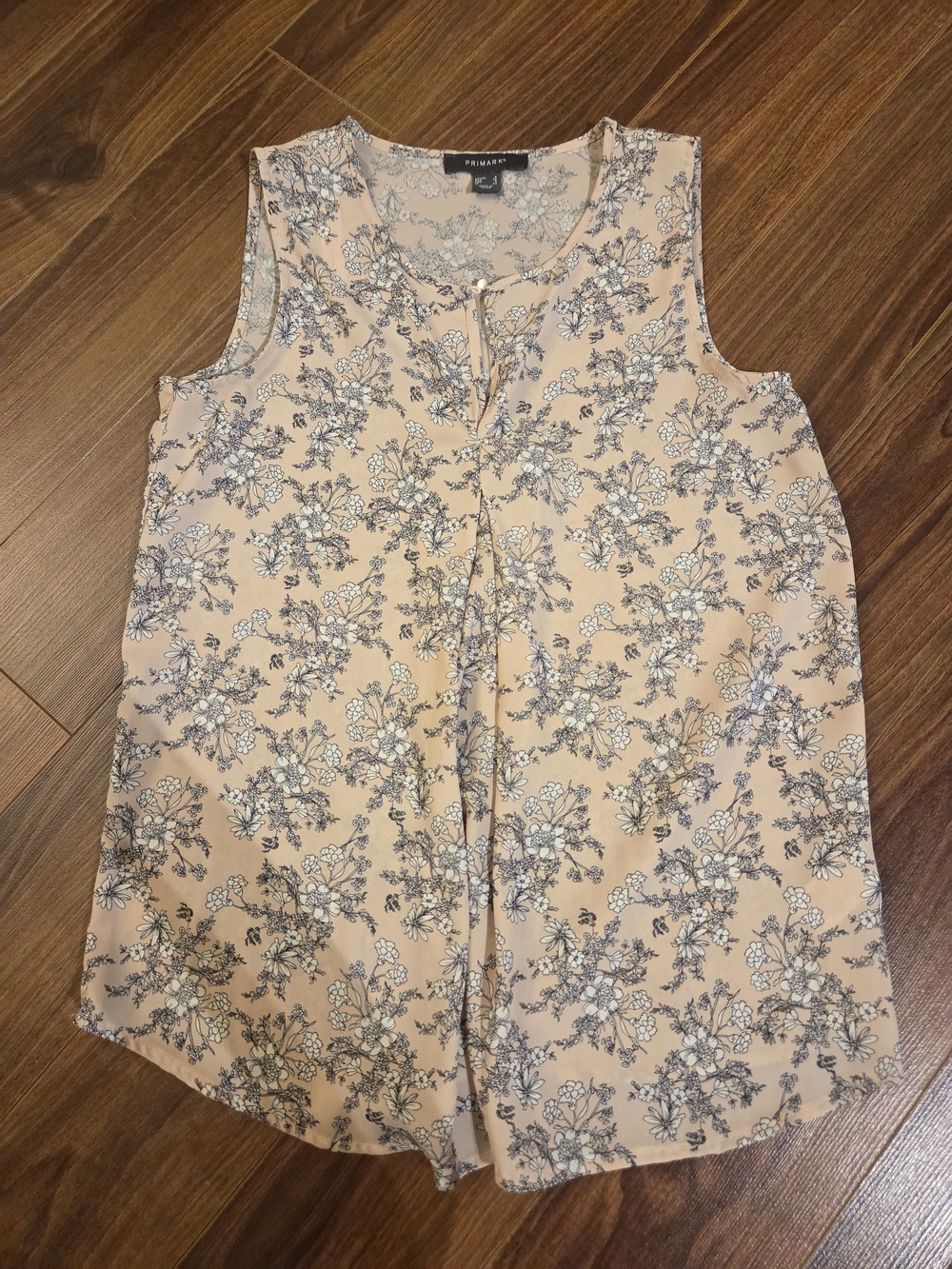 Primark Blush Pink Floral Sleeveless Blouse Top - US 4 - NWOT